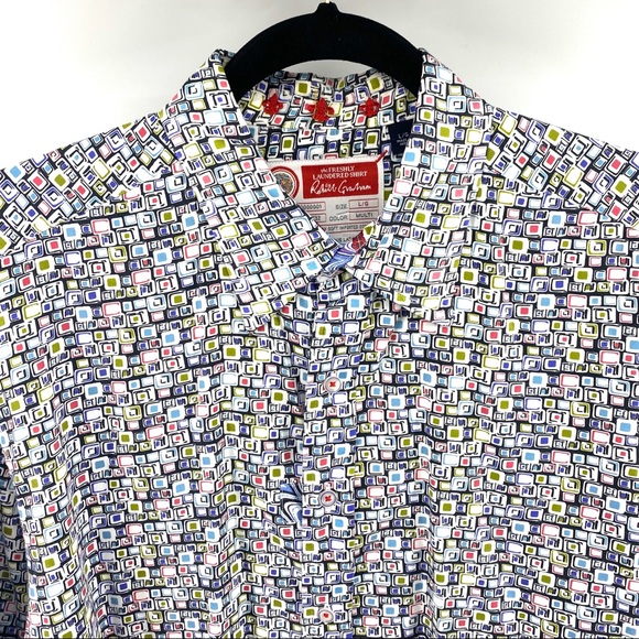 Robert Graham Geometric Multicolor Shirt - Picture 2 of 8